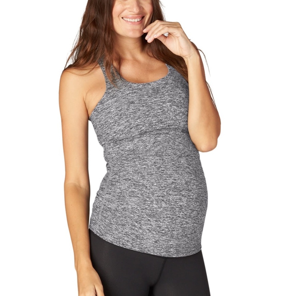 Beyond Yoga Maternity Tank Heathered Grey XS